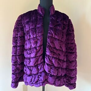 *R. MICHAEL ALAN* Vintage Purple Long Sleeve Open Front Blazer Jacket Size M
